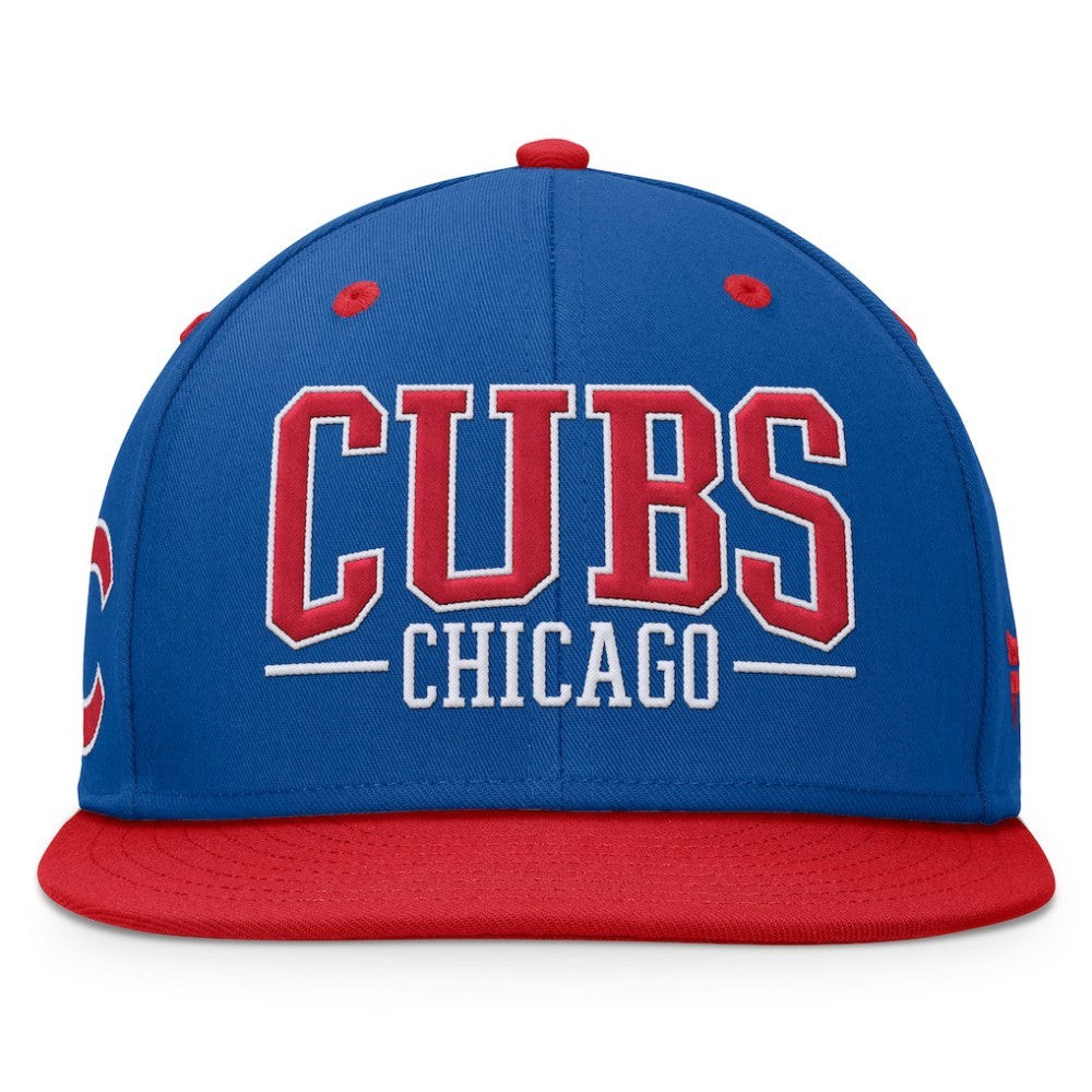 Chicago Cubs Fundamental Bold Snapback Hat - Royal/Red