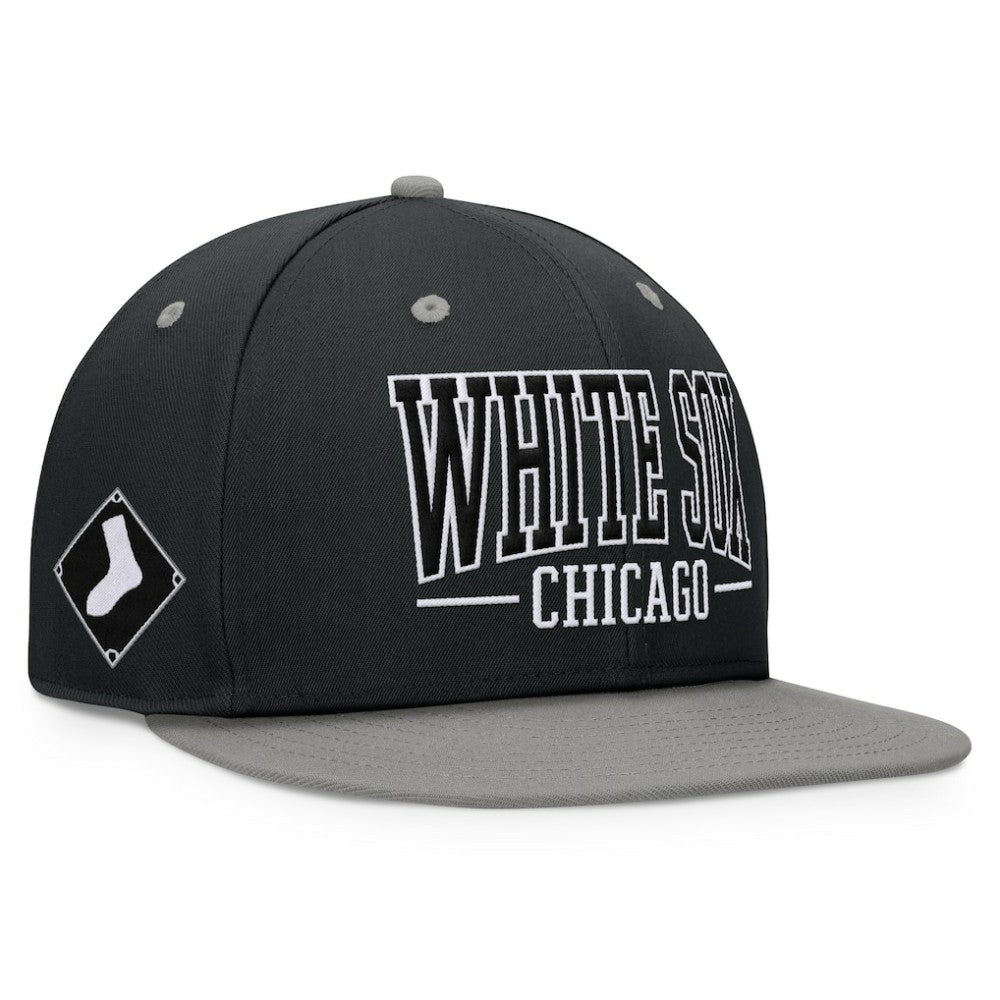 Chicago White Sox Fundamental Bold Snapback Hat - Black/Gray