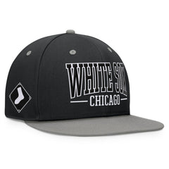 Chicago White Sox Fundamental Bold Snapback Hat - Black/Gray