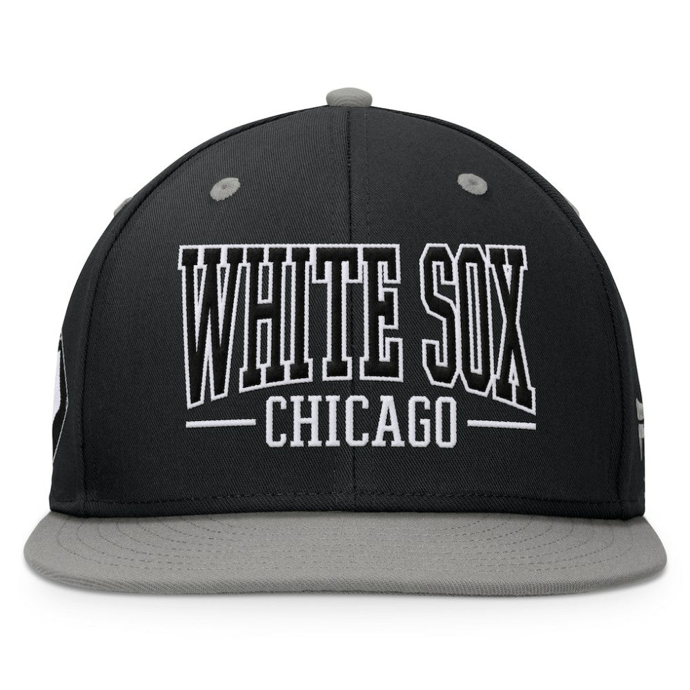 Chicago White Sox Fundamental Bold Snapback Hat - Black/Gray