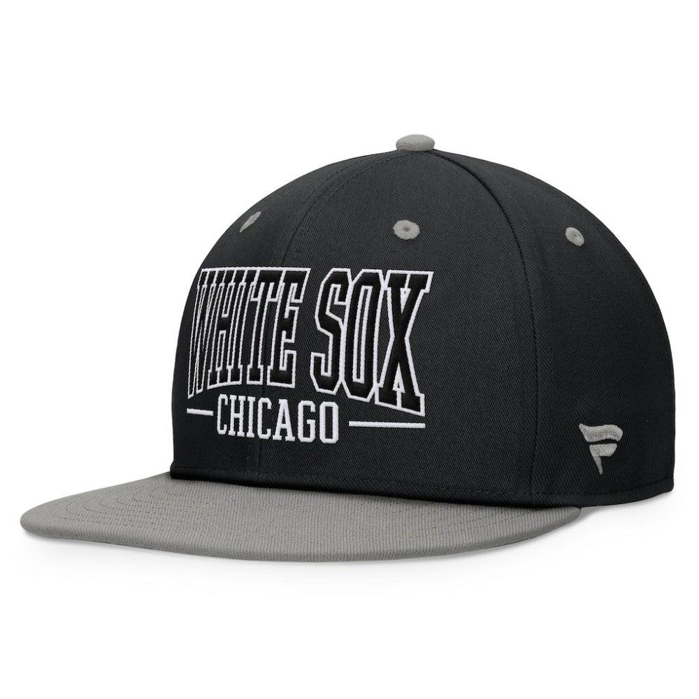 Chicago White Sox Fundamental Bold Snapback Hat - Black/Gray