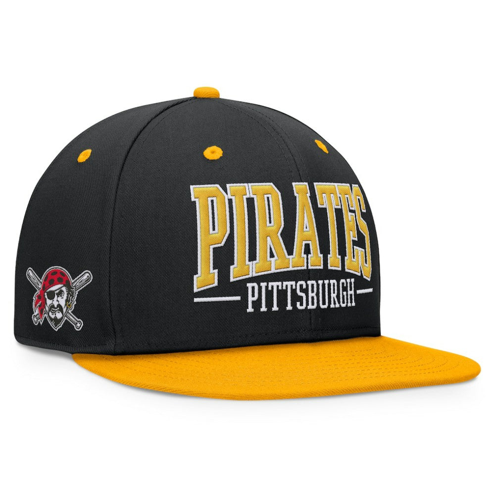 Pittsburgh Pirates Fundamental Bold Snapback Hat - Black/Gold