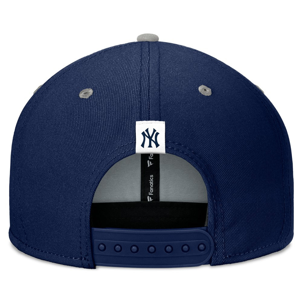 New York Yankees Fundamental Bold Snapback Hat - Navy/Gray