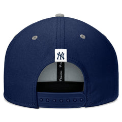 New York Yankees Fundamental Bold Snapback Hat - Navy/Gray