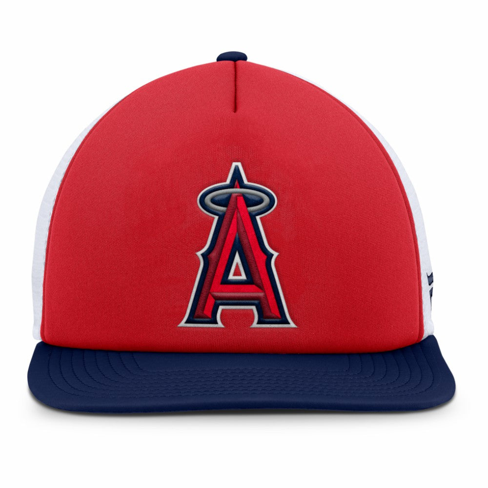 Los Angeles Angels Fundamental Foam Front Snapback Hat - Red/White