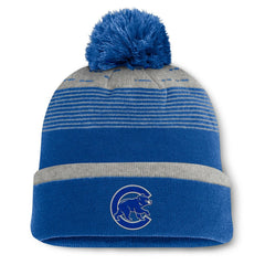 Chicago Cubs Fundamental Gradient Cuffed Knit Hat with Pom - Royal