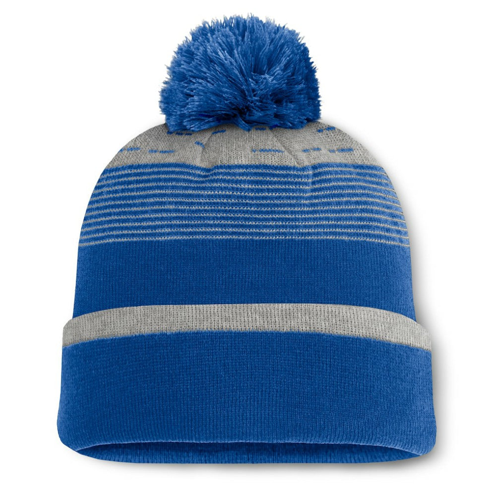 Chicago Cubs Fundamental Gradient Cuffed Knit Hat with Pom - Royal