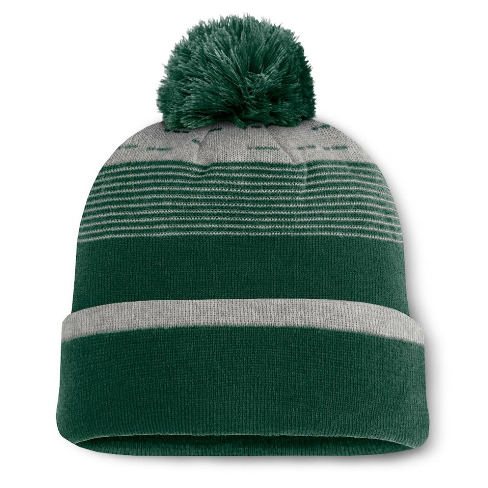 Athletics Fundamental Gradient Cuffed Knit Hat with Pom - Green