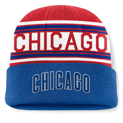 Chicago Cubs Fundamental Team Stripe Cuffed Knit Hat - Royal