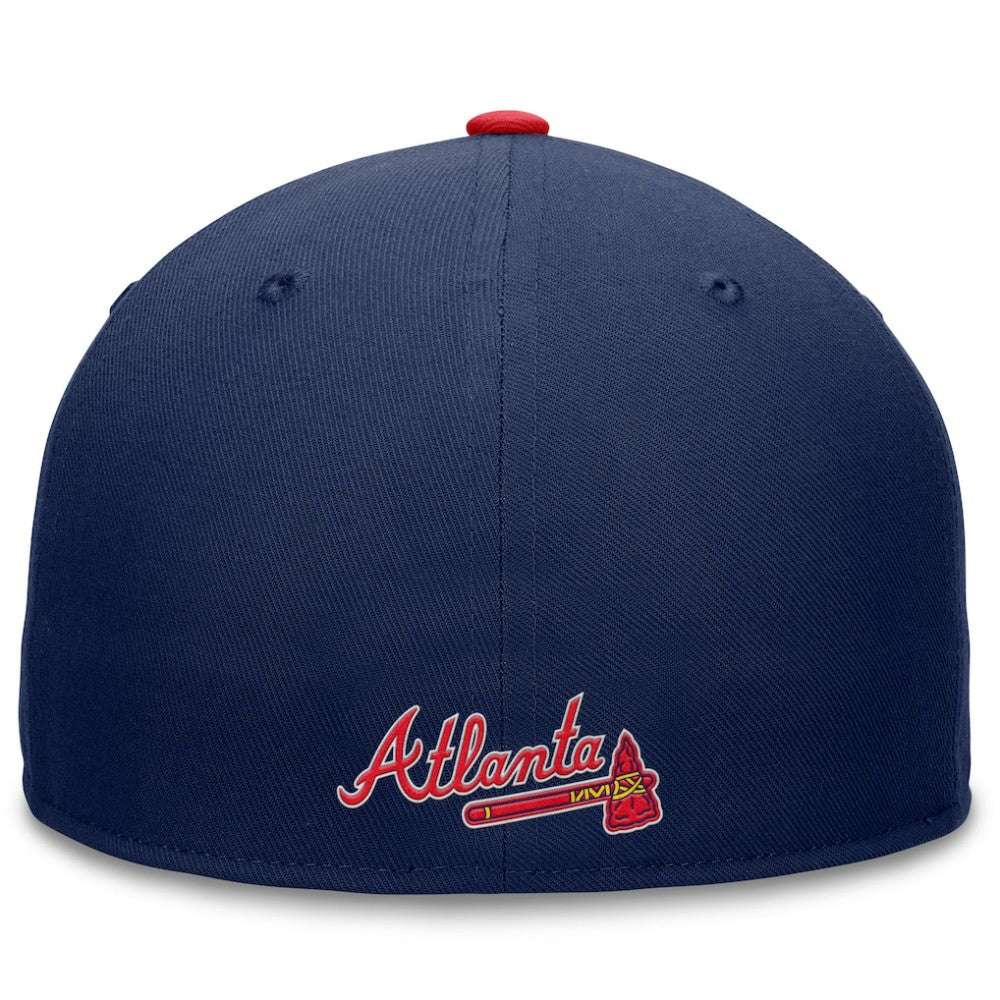 Atlanta Braves Fundamental Tri-Script Fitted Hat - Navy