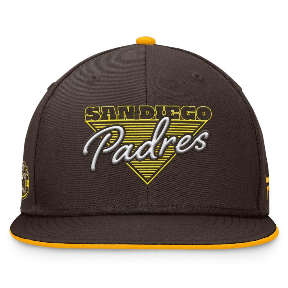 San Diego Padres Fundamental Tri-Script Fitted Hat - Brown