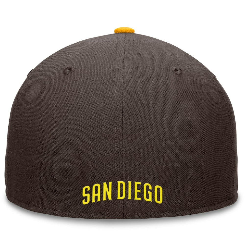 San Diego Padres Fundamental Tri-Script Fitted Hat - Brown