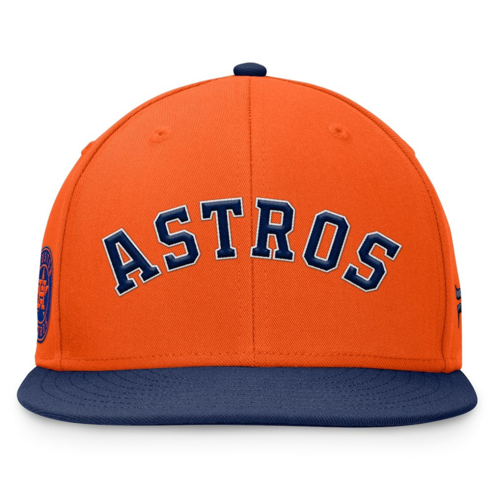 Houston Astros Fundamental Two-Tone Fitted Hat - Orange/Navy