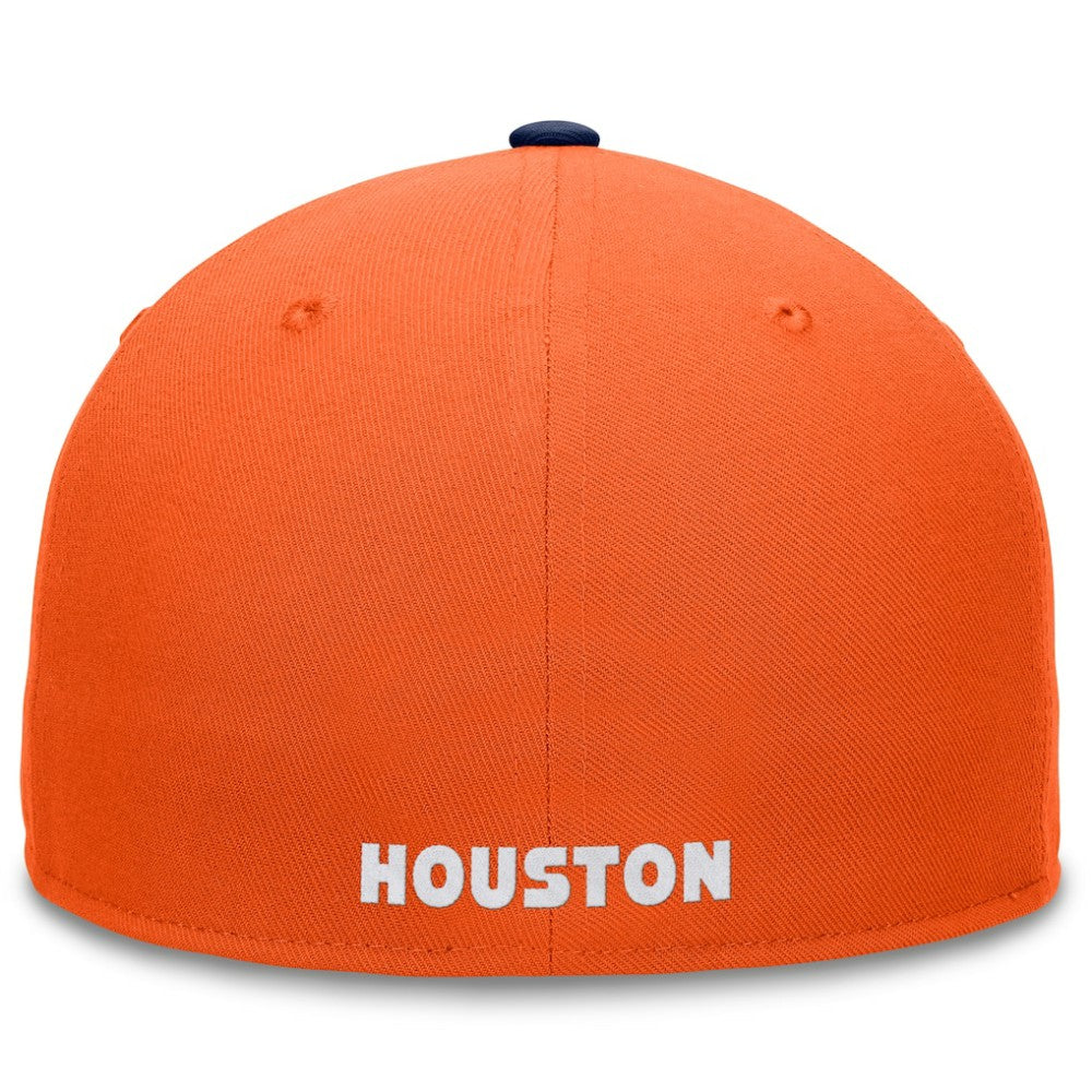 Houston Astros Fundamental Two-Tone Fitted Hat - Orange/Navy