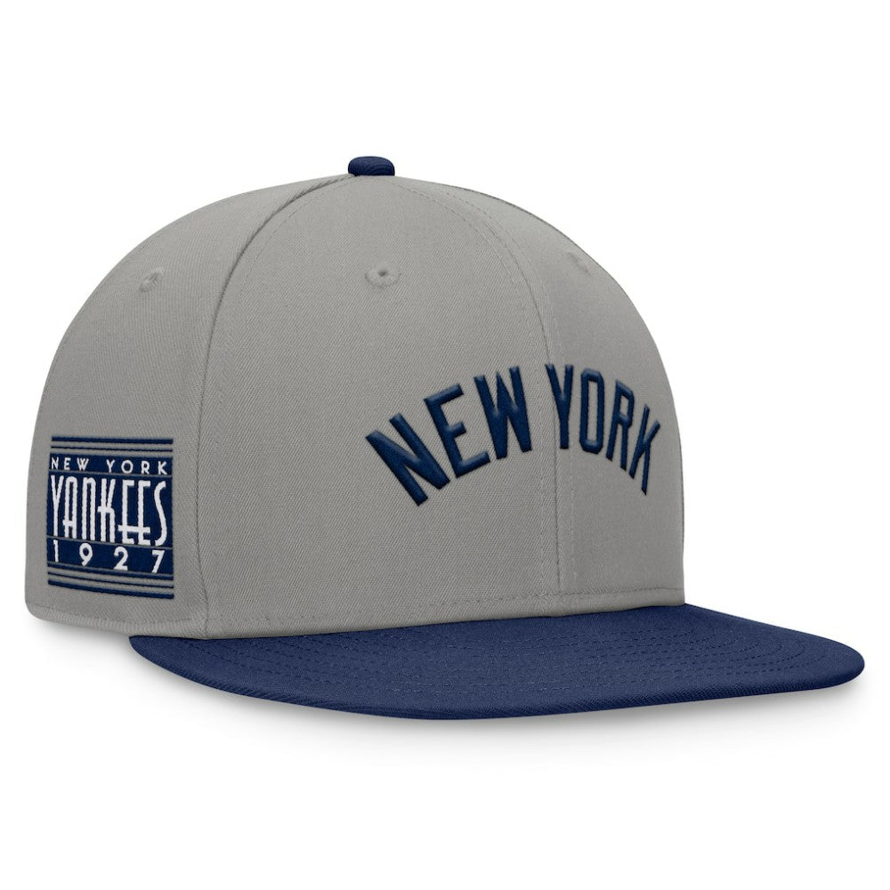 New York Yankees Fundamental Two-Tone Fitted Hat - Gray