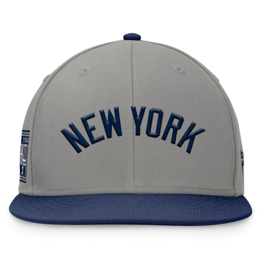 New York Yankees Fundamental Two-Tone Fitted Hat - Gray