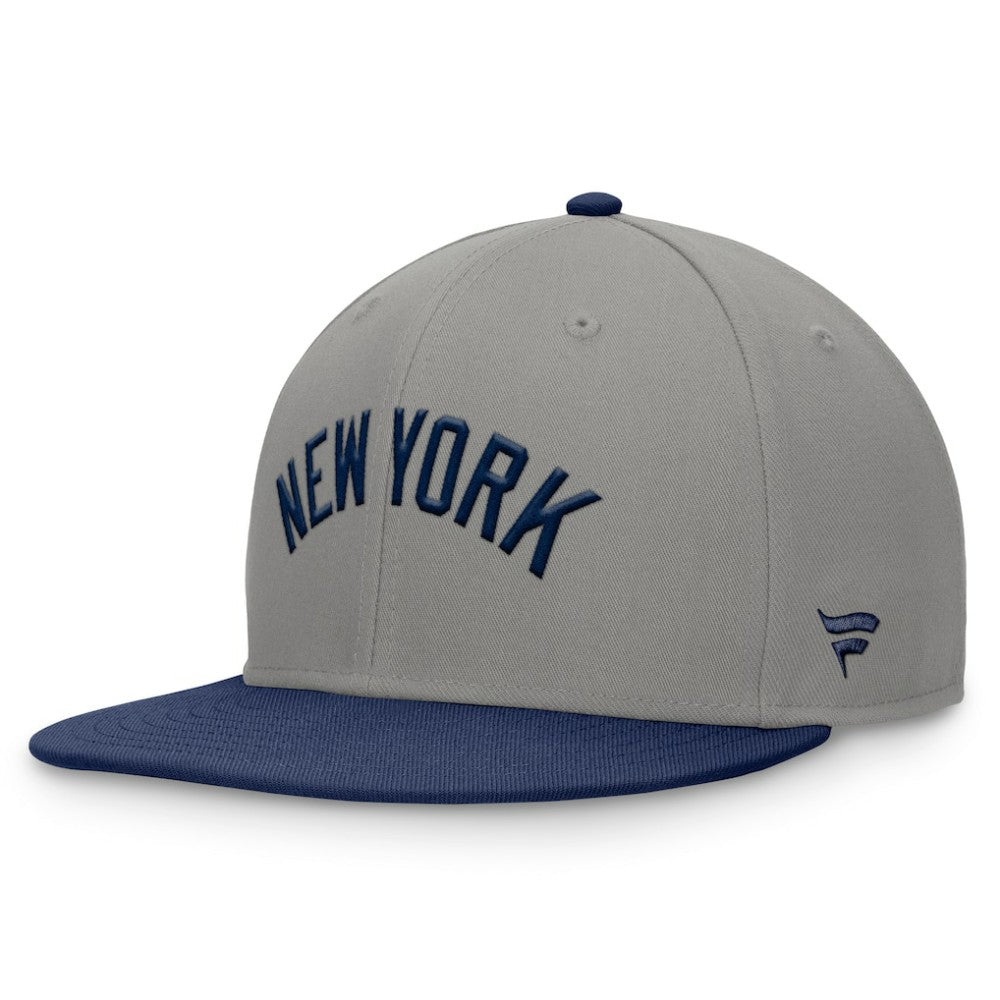 New York Yankees Fundamental Two-Tone Fitted Hat - Gray