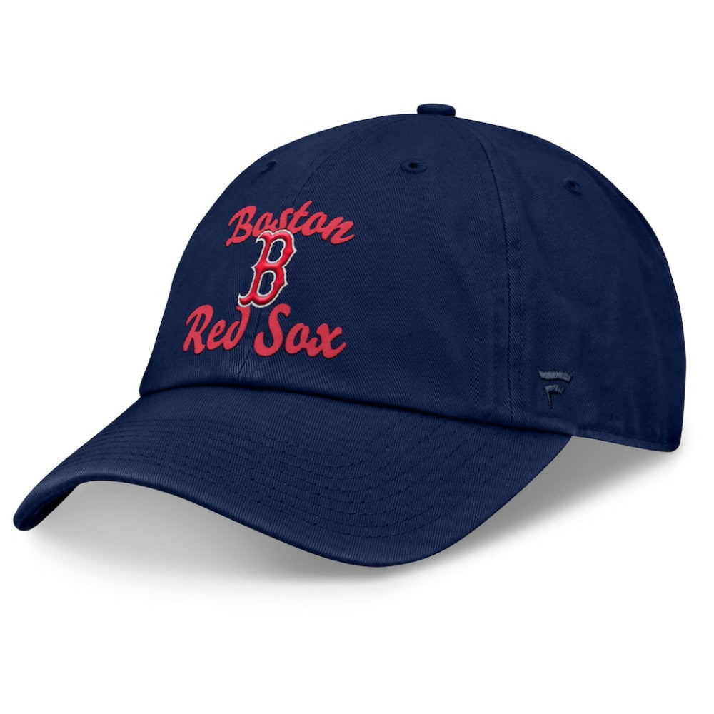 Boston Red Sox Women's Fundamental Script Logo Adjustable Hat - Navy