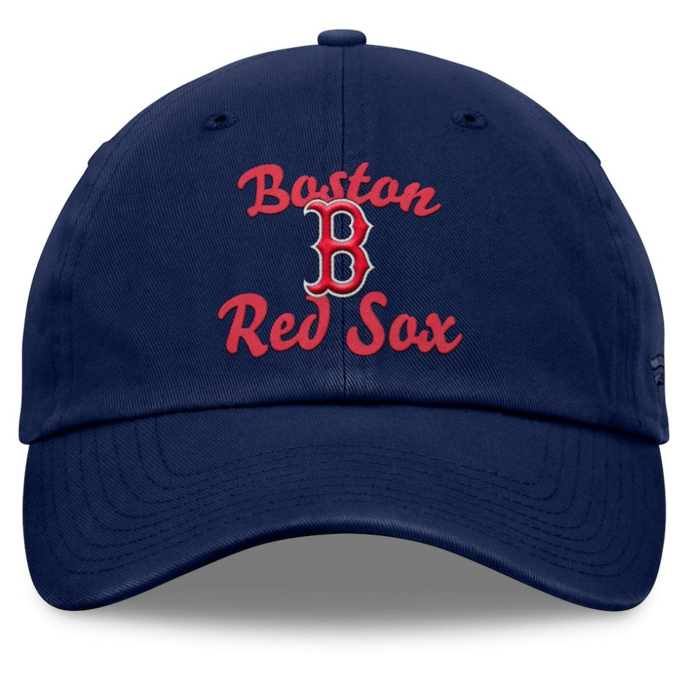 Boston Red Sox Women's Fundamental Script Logo Adjustable Hat - Navy