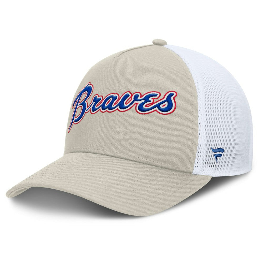 Atlanta Braves Heritage Light Khaki A-Frame Adjustable Hat - Khaki