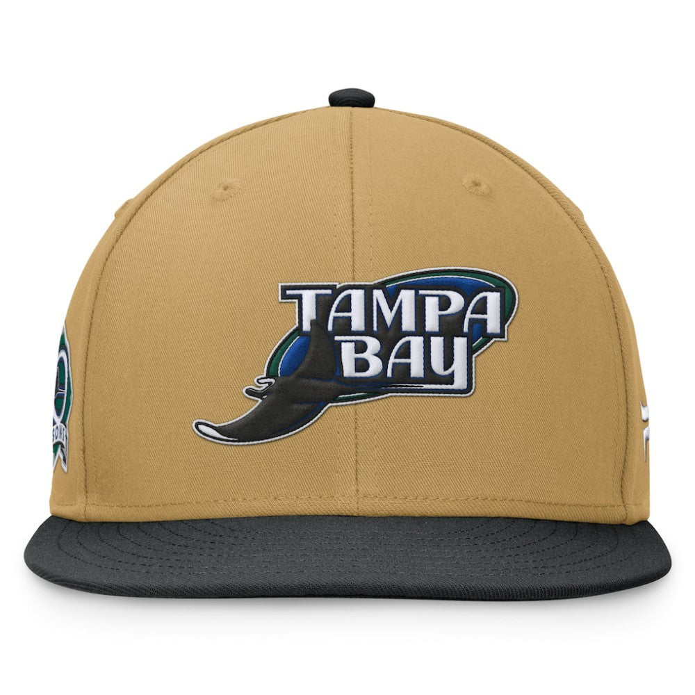Tampa Bay Rays  Heritage Two-Tone Fitted Hat - Khaki/Black