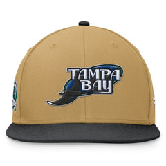 Tampa Bay Rays  Heritage Two-Tone Fitted Hat - Khaki/Black