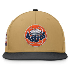 Houston Astros  Heritage Two-Tone Fitted Hat - Khaki/Black