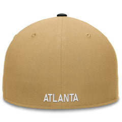 Atlanta Braves  Heritage Two-Tone Fitted Hat - Khaki/Black