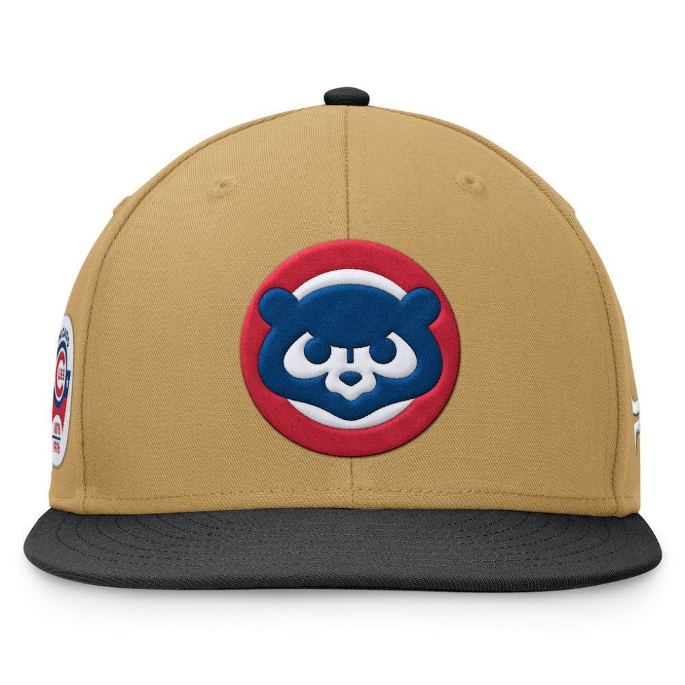 Chicago Cubs  Heritage Two-Tone Fitted Hat - Khaki/Black