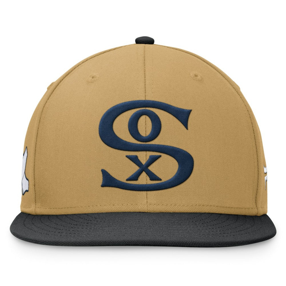 Chicago White Sox  Heritage Two-Tone Fitted Hat - Khaki/Black