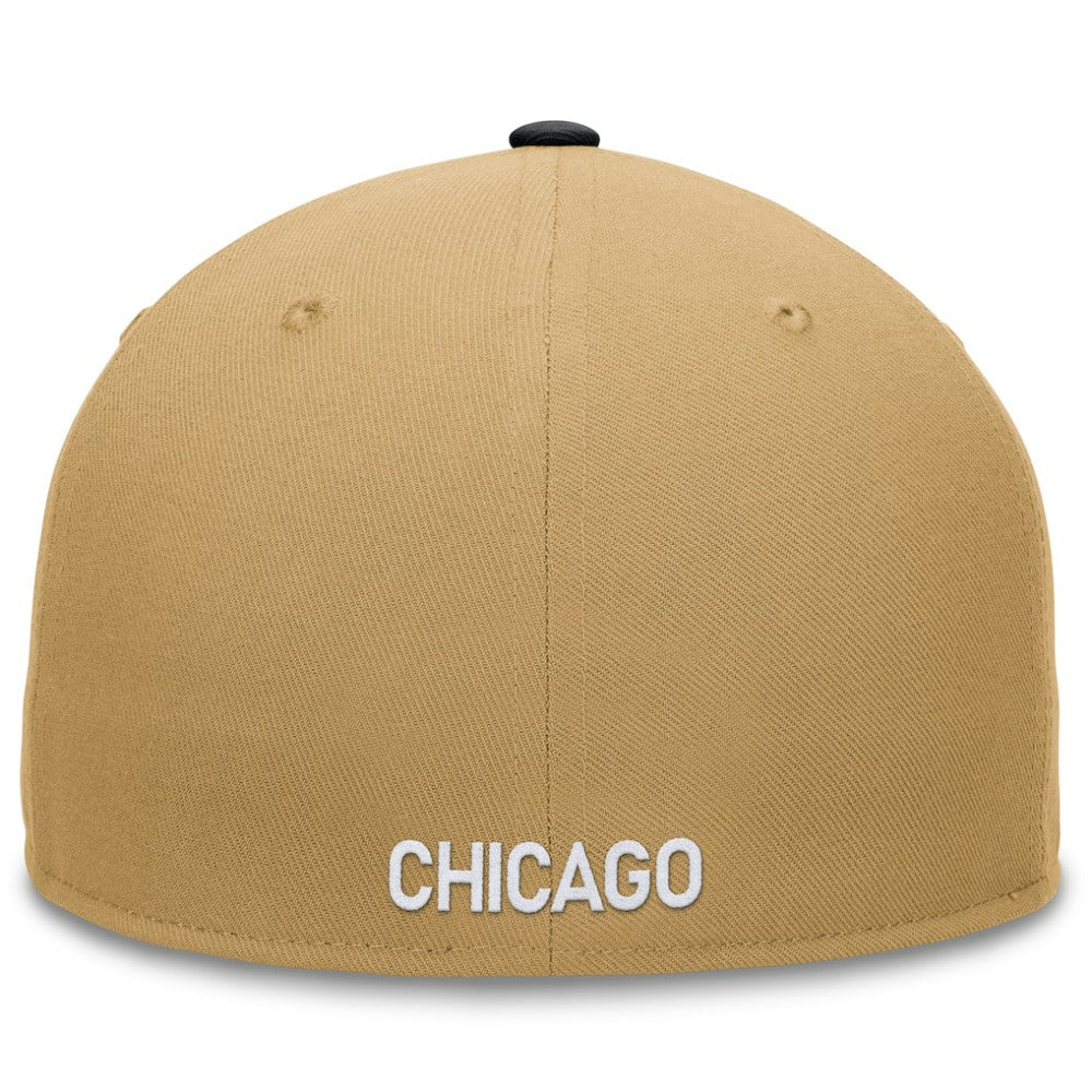 Chicago White Sox  Heritage Two-Tone Fitted Hat - Khaki/Black