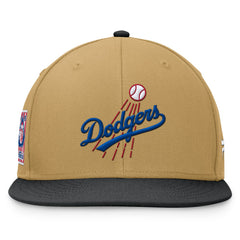 Los Angeles Dodgers  Heritage Two-Tone Fitted Hat - Khaki/Black