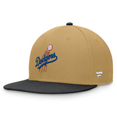 Los Angeles Dodgers  Heritage Two-Tone Fitted Hat - Khaki/Black