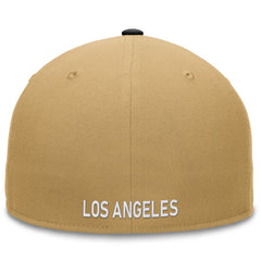 Los Angeles Dodgers  Heritage Two-Tone Fitted Hat - Khaki/Black