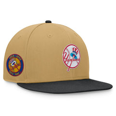 New York Yankees  Heritage Two-Tone Fitted Hat - Khaki/Black
