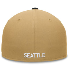 Seattle Mariners  Heritage Two-Tone Fitted Hat - Khaki/Black