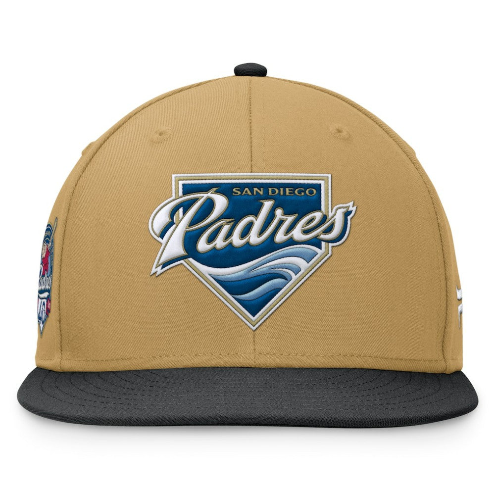 San Diego Padres  Heritage Two-Tone Fitted Hat - Khaki/Black