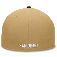 San Diego Padres  Heritage Two-Tone Fitted Hat - Khaki/Black