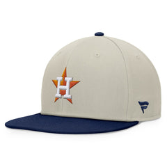 Houston Astros Team Two-Tone Snapback Hat - Khaki/Navy
