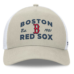 Boston Red Sox A-Frame Trucker Adjustable Hat - Stone