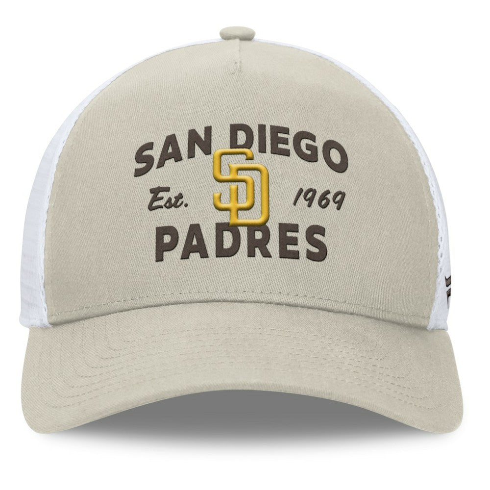 San Diego Padres A-Frame Trucker Adjustable Hat - Stone