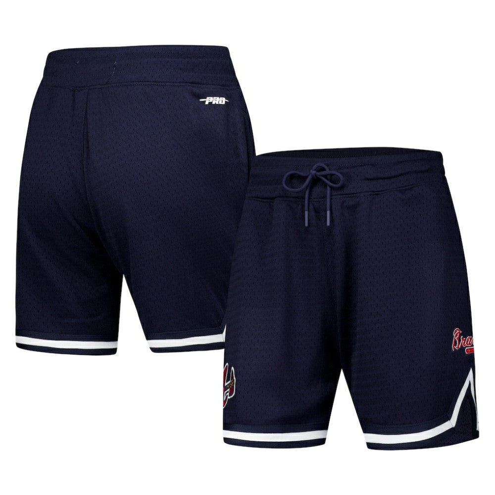 Atlanta Braves Pro Standard Women's Classic Mesh Shorts - Navy