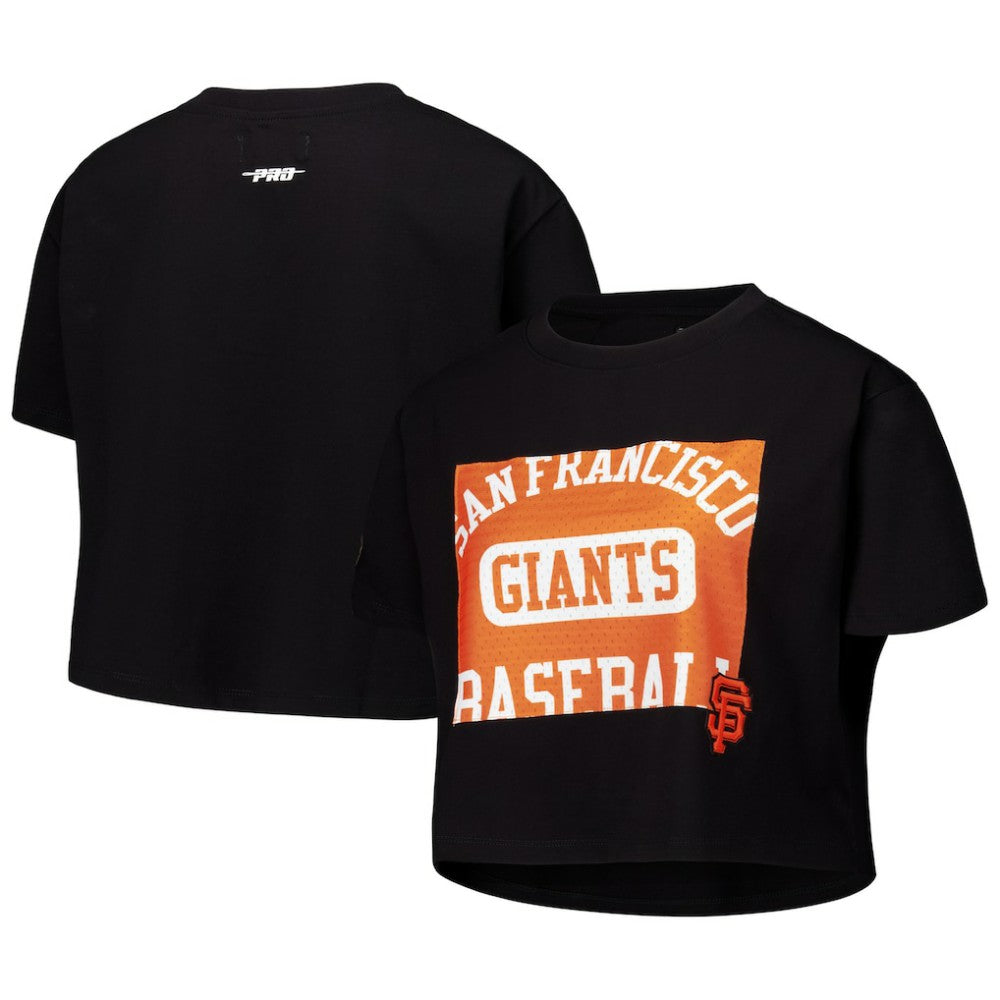 San Francisco Giants Pro Standard Women's Made To Play Boxy Cropped T-Shirt - Black