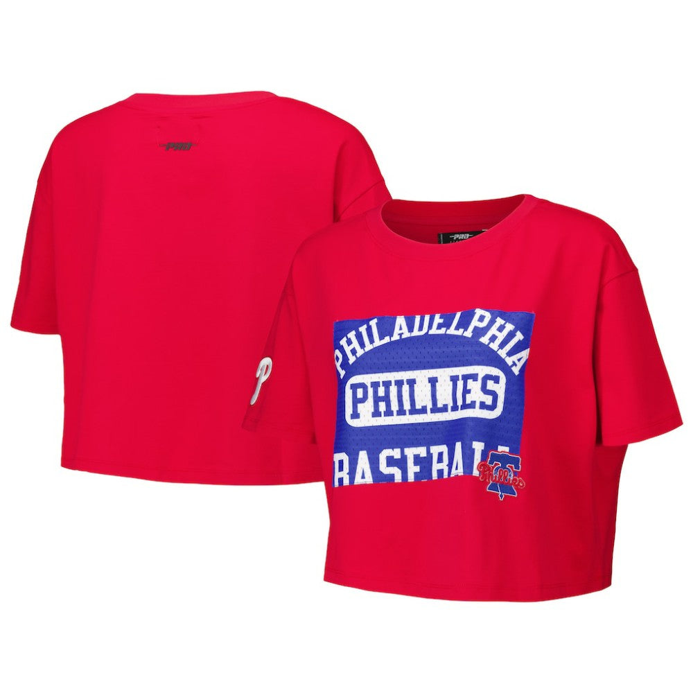 Philadelphia Phillies Pro Standard Women's Made To Play Boxy Cropped T-Shirt - Red