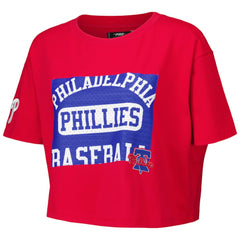 Philadelphia Phillies Pro Standard Women's Made To Play Boxy Cropped T-Shirt - Red