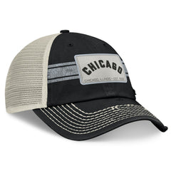 Chicago White Sox  Heritage Stripe Trucker Adjustable Hat - Black/Natural