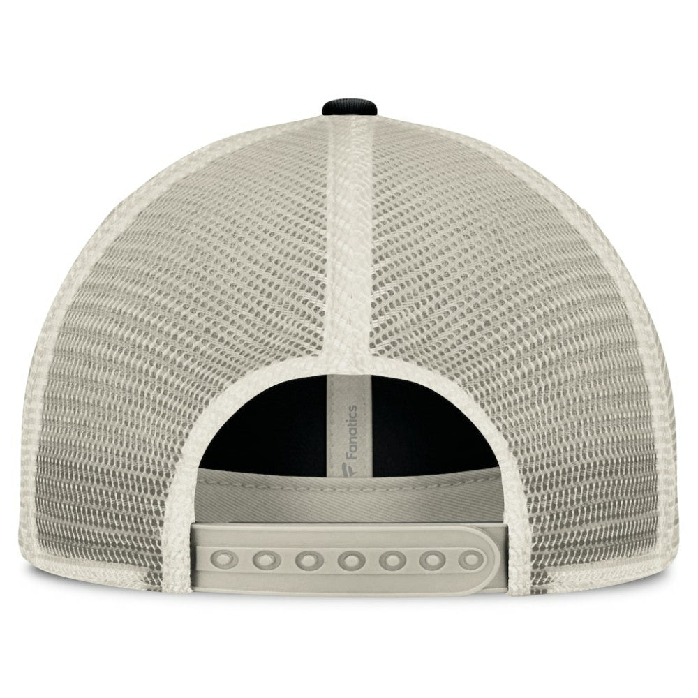 Chicago White Sox  Heritage Stripe Trucker Adjustable Hat - Black/Natural