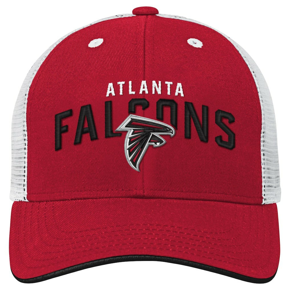 Atlanta Falcons Youth Core Lockup Trucker Adjustable Hat - Red outlet