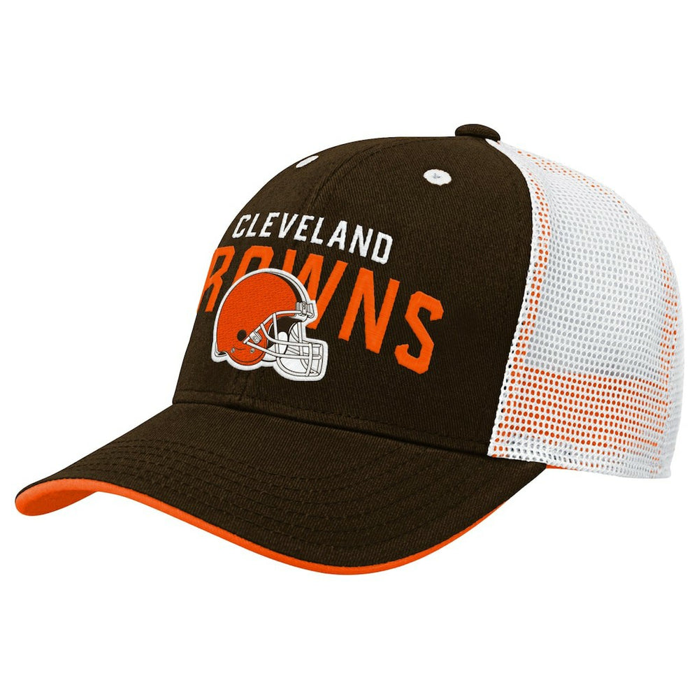 Cleveland Browns Youth Core Lockup Trucker Adjustable Hat - Brown outlet