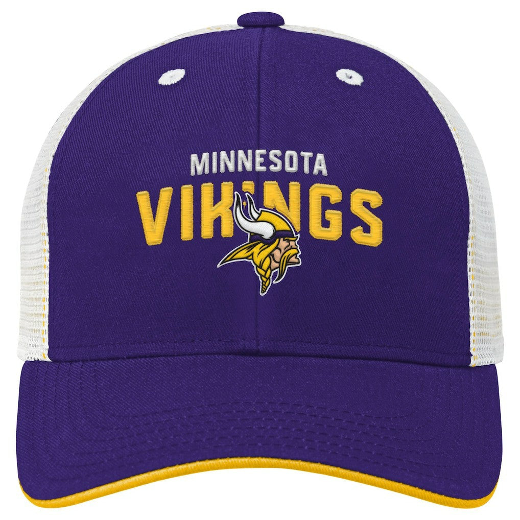 Minnesota Vikings Youth Core Lockup Trucker Adjustable Hat - Purple outlet